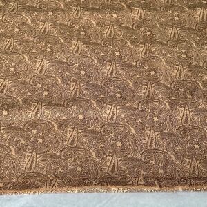 OOP Two-Tone Brown Paisley Fabric Cotton Quilting Fabric Blender BTY